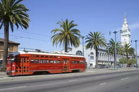 Street car on the Embarcadero 