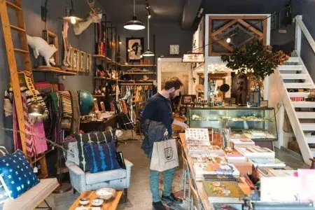 当商店for强迫性神经症inside job精品店在圣Francisco’s NoPa neighborhood.